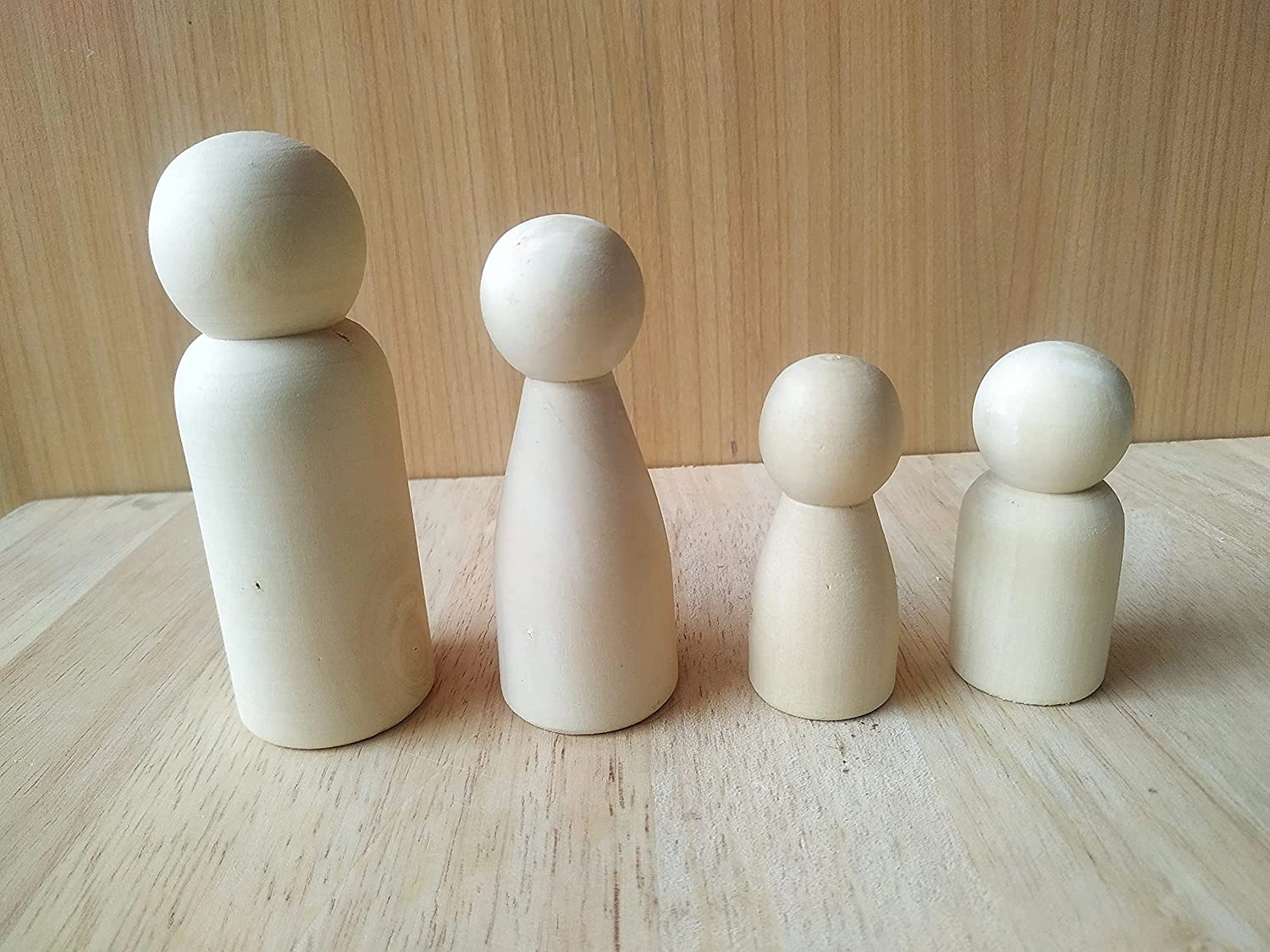 Channapatna Toys Peg Dolls – Wood Unfinished