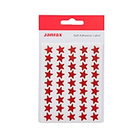 Pack of 135 Red Foil 15mm Self-Adhesive Stars