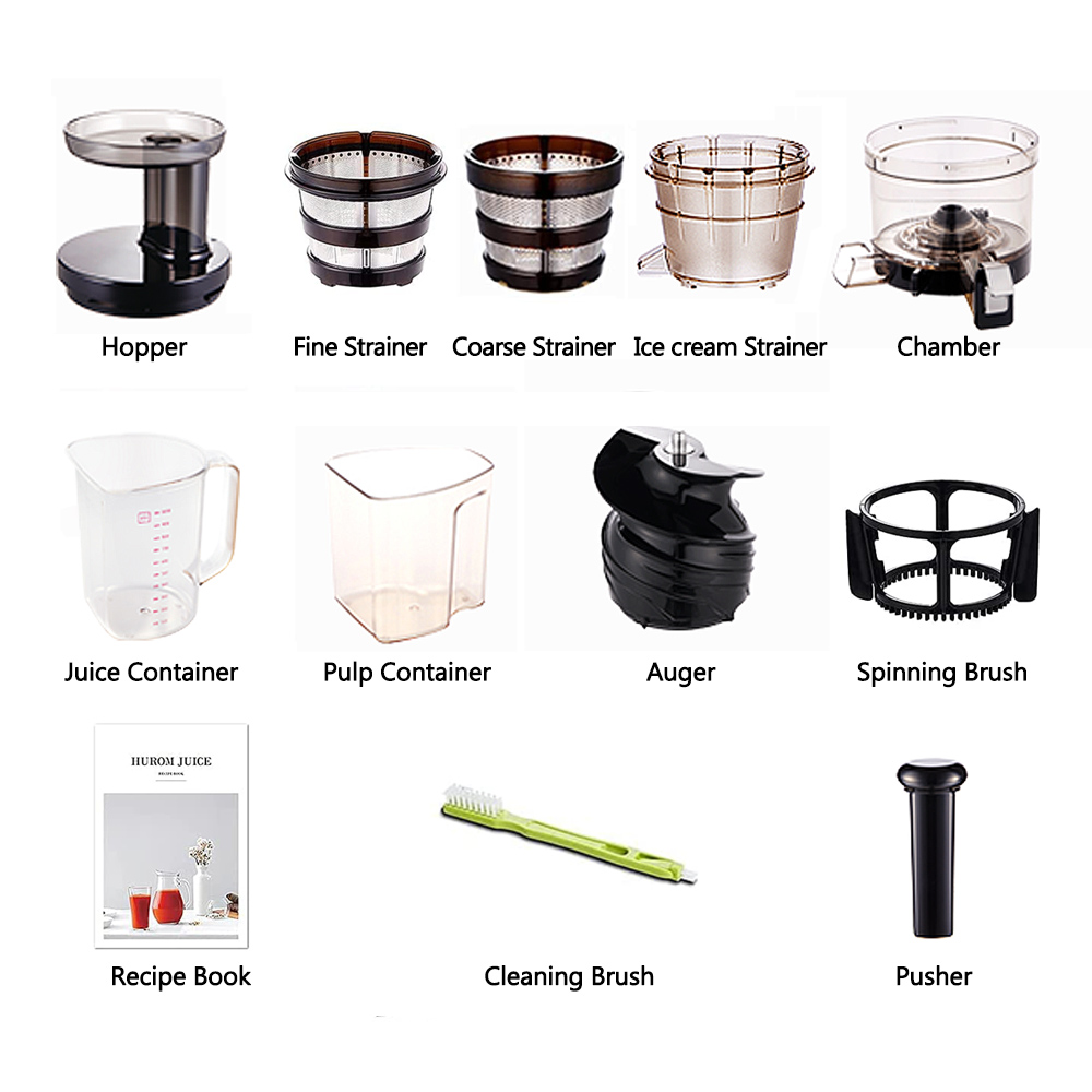 Hurom DB-DA03 Slow Juicer – Cold Press Juicer for Fruits & Vegetables, Quiet Motor, BPA-Free,  Slow Squeeze Technology, Easy to Clean,