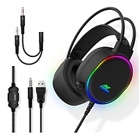 Ant Esports H1000 Pro RGB Gaming Headset – 50mm Driver | USB, 3.5mm | Over-Ear | Black