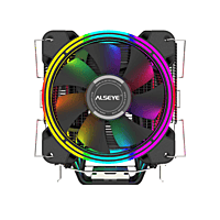 Alseye Halo H120D V2.0 PWM RGB CPU Air Cooler – Dual 120mm Fans | 2000 RPM | 220W TDP