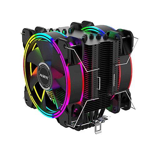 Alseye Halo H120D V2.0 PWM RGB CPU Air Cooler – Dual 120mm Fans | 2000 RPM | 220W TDP