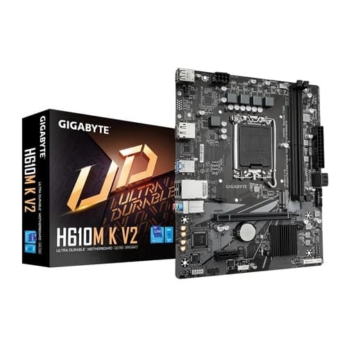 Gigabyte H610M K V2 M-ATX Motherboard – LGA1700  DDR5  PCIe 3.0  HDMI & DisplayPort