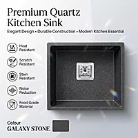 Quartz Edge Single Bowl Sink (Galaxy Stone)