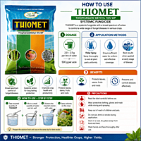 Agriventure THIOMET Fungicide – Thiophanate Methyl 70% WP | Vetrivel Agro Services