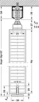 Hafele Classic 120 W Smuso Single Door Sliding System