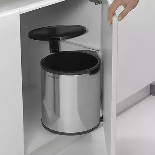 Hafele Wastebin Deluxe Bright Steel 15L