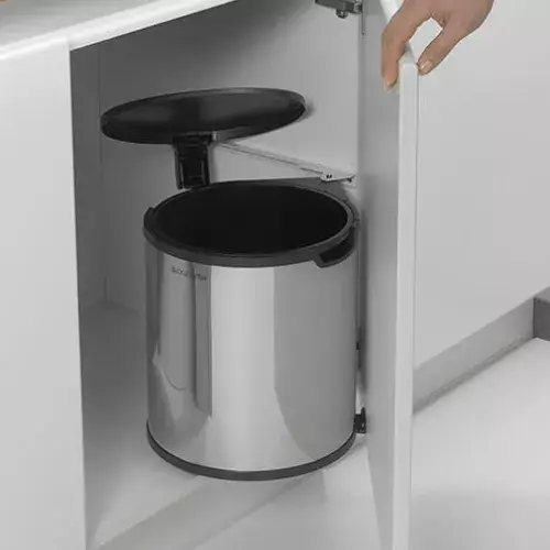 Hafele Wastebin Deluxe Bright Steel 15L