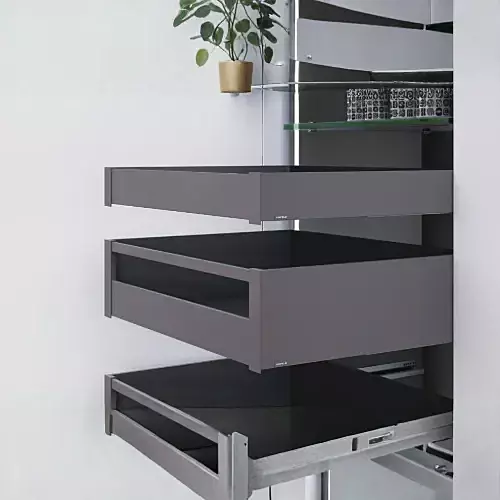 Hafele Matrixbox Slim Inner Drawer Kit- Graphite Grey