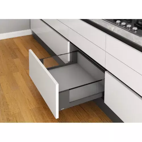 Hafele Matrixbox Slim Tandem Decor H2(193 mm)- Graphite Grey