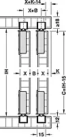 Hafele Slido F-Line 18 50A Sliding Mechanism- 2 Door