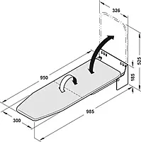 Hafele Wall-Mounting Ironing Board