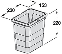 Hafele Waste Bin 220 mm Height