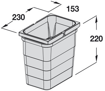Hafele Waste Bin 220 mm Height