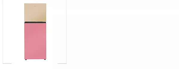 Haier Hrf-3782Cpga/2 Star/ Double Door/328Ltrs/Cream Pink Glass