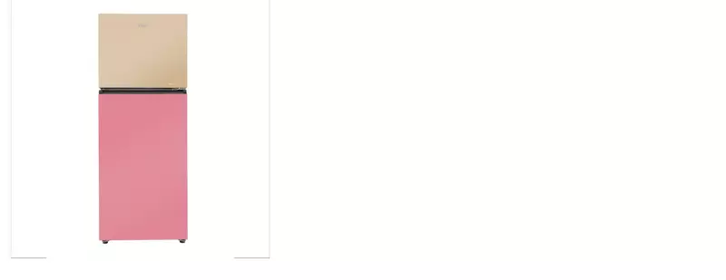 Haier Hrf-3782Cpga/2 Star/ Double Door/328Ltrs/Cream Pink Glass