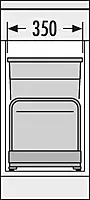 Kesseboehmer Hailo AS Bottom Mount 400 29/D/29/D Waste Bin