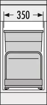 Kesseboehmer Hailo AS Bottom Mount 400 29/D/29/D Waste Bin
