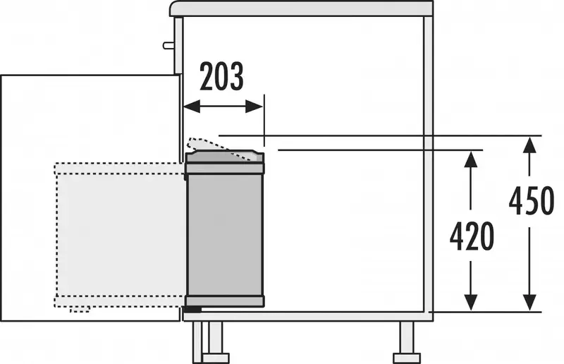 Kesseboehmer Hailo AS Duo 8/8 Waste Bin