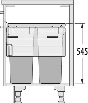 Kesseboehmer Hailo AS Euro Cargo 450 38/38 Dark Grey Waste Bin