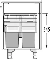 Kesseboehmer Hailo AS Euro Cargo 600 38/38/12/D/2.5 Dark Grey Waste Bin