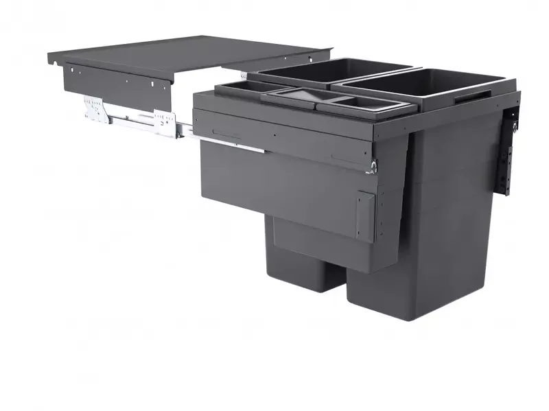 Kesseboehmer Hailo AS Euro Cargo 600 38/38/12/D/2.5 Dark Grey Waste Bin