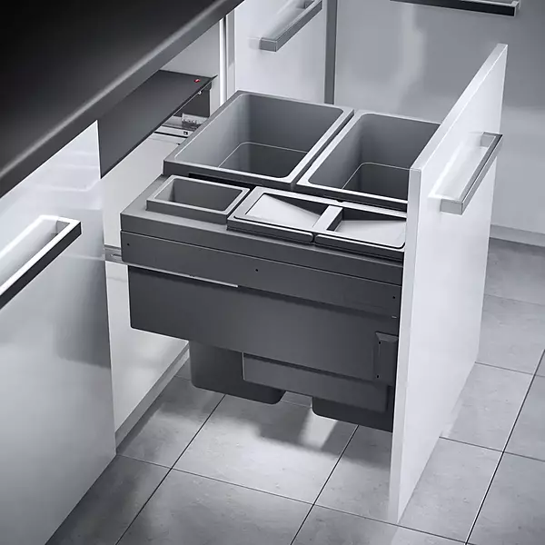 Kesseboehmer Hailo AS Euro Cargo 600 38/38/12/D/2.5 Dark Grey Waste Bin