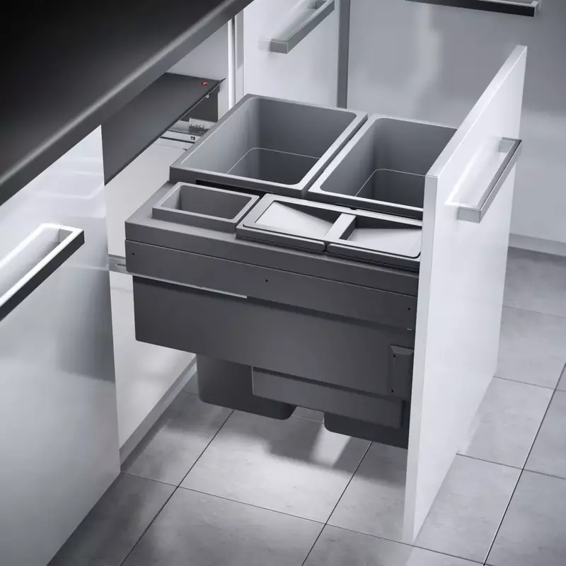 Kesseboehmer Hailo AS Euro Cargo 600 38/38/12/D/2.5 Dark Grey Waste Bin