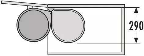 Kesseboehmer Hailo AS Mono Waste Bin