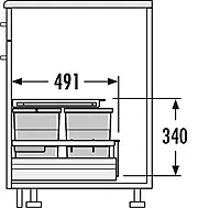 Kesseboehmer Hailo AS Separato K 600 18/8/8/D  Waste Bin