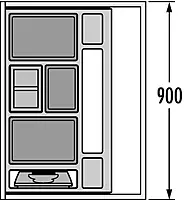 Kesseboehmer Hailo AS Separato  K 900 18/18/8/8/D/KS Waste Bin