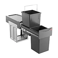 Kesseboehmer Hailo AS Tandem 15/15 Dark Grey Waste Bin
