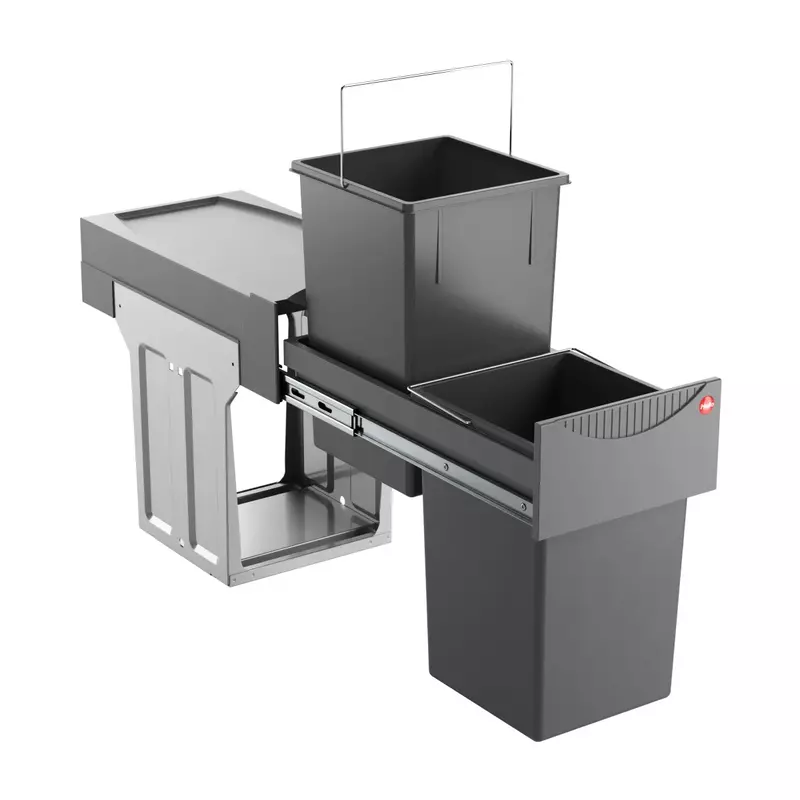 Kesseboehmer Hailo AS Tandem 15/15 Dark Grey Waste Bin