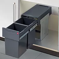 Kesseboehmer Hailo AS Tandem 15/15 Dark Grey Waste Bin