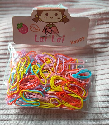 Rubberband for Unisex Daily Use, Colorful Disposable Hair (100pcs approx) Hair Band (Multicolor)