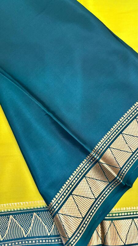 Pure Mysore Silk with Half and Half Pattern saree