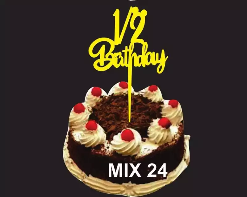 Half (1/2) Birthday Acrylic Topper | 6-Month Celebration Cake Topper | Buy Online