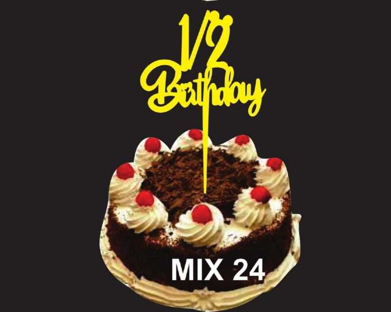 Half (1/2) Birthday Acrylic Topper | 6-Month Celebration Cake Topper | Buy Online