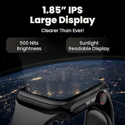 Hammer Ace 3.0 Bluetooth Calling Smart Watch with Largest 1.85" IPS Display, Dual Mode, Spo2, Heart Rate, Strong Metallic Body & Skin Friendly Strap Hammer Ace 3.0 Bluetooth Calling Smart Watch with Largest 1.85" IPS Display, Dual Mode, Spo2, Heart Rate, Strong Metallic Body & Skin Friendly Strap