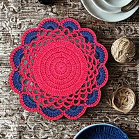 Double Colour Trivet Blue / Red