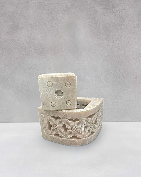 Hand Carving Soapstone Incense Stick Boat Holder