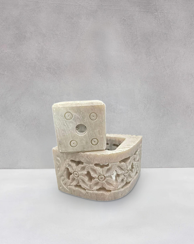 Hand Carving Soapstone Incense Stick Boat Holder