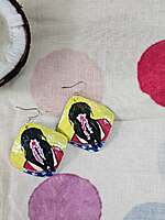 Hand Painted - Coconut Shell Earrings