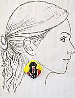 Hand Painted - Coconut Shell Earrings