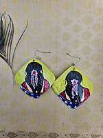 Hand Painted - Coconut Shell Earrings