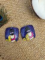 Hand Painted - Coconut Shell Earrings