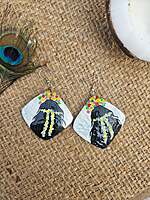 Hand Painted - Coconut Shell Earrings
