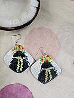 Hand Painted - Coconut Shell Earrings