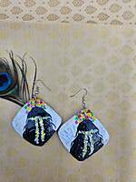 Hand Painted - Coconut Shell Earrings