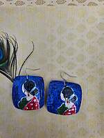 Hand Painted - Coconut Shell Earrings